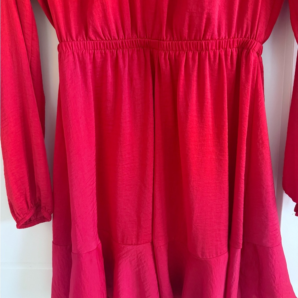 Red Ruffle Express Dress - Picture 3 of 3